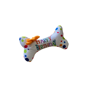 Birthday Bone Squeaky Toy